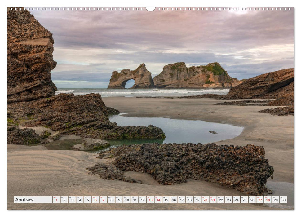 Neuseeland Südinsel - Spektakuläre Naturlandschaften im Kiwiland (CALVENDO Premium Wandkalender 2024)