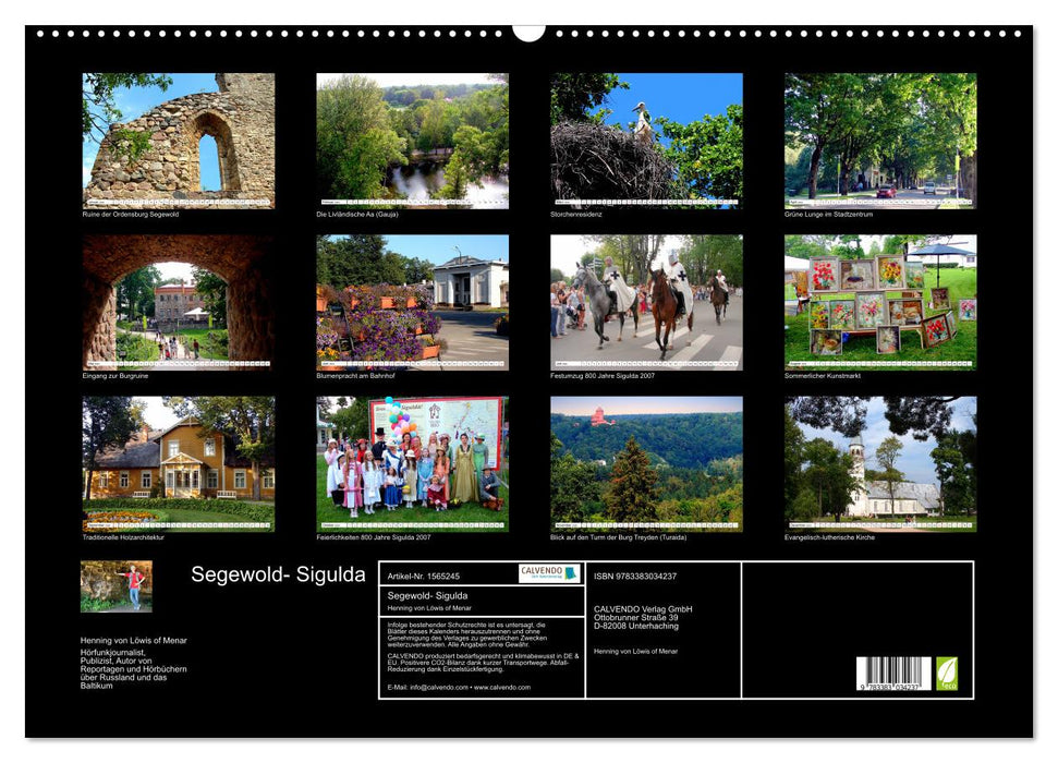 Segewold - Sigulda - Perle der Livländischen Schweiz (CALVENDO Wandkalender 2024)