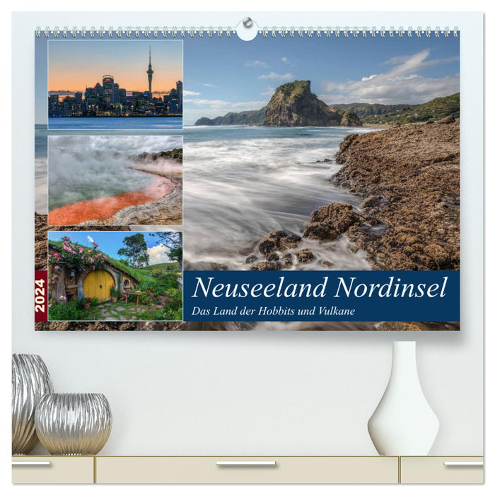 Neuseeland Nordinsel - Das Land der Hobbits und Vulkane (CALVENDO Premium Wandkalender 2024)