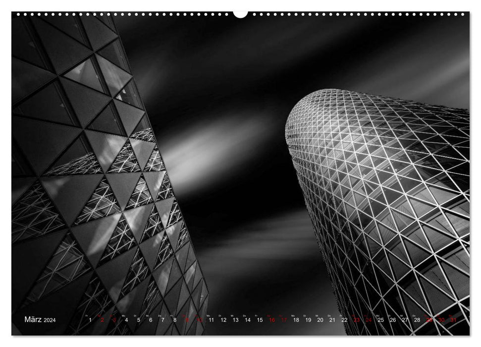 Monochrome Architektur (CALVENDO Wandkalender 2024)