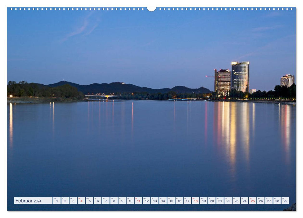 BONN pour les noctambules (Calvendo Premium Wall Calendar 2024) 