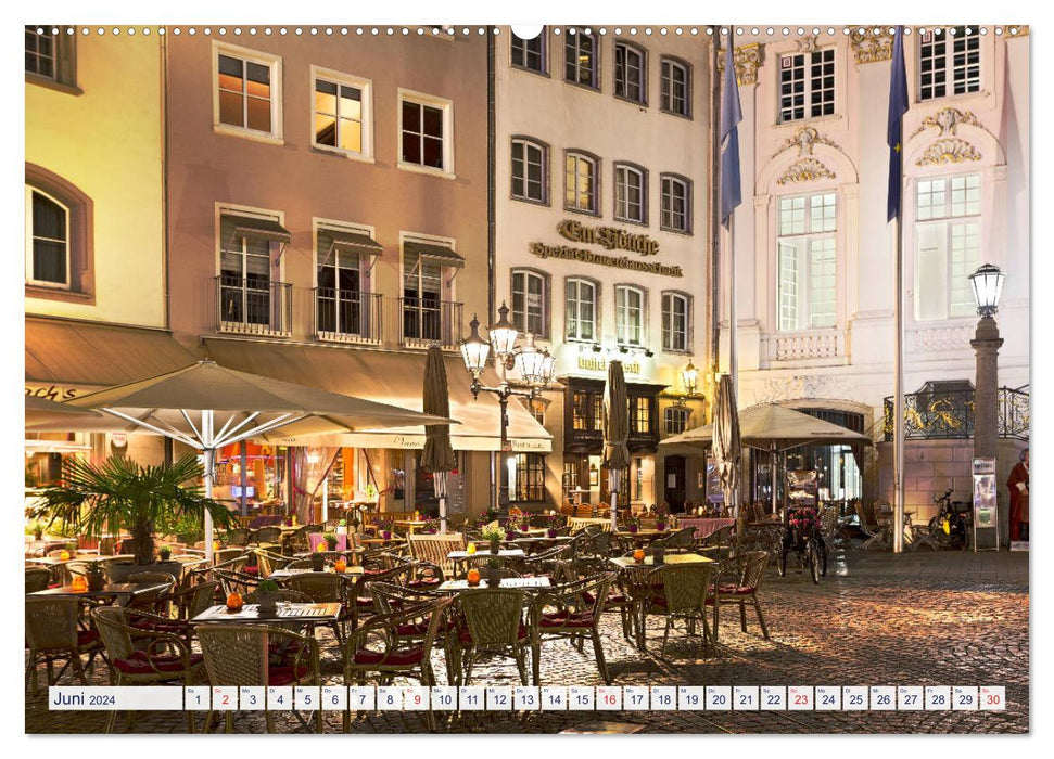 BONN pour les noctambules (Calvendo Premium Wall Calendar 2024) 