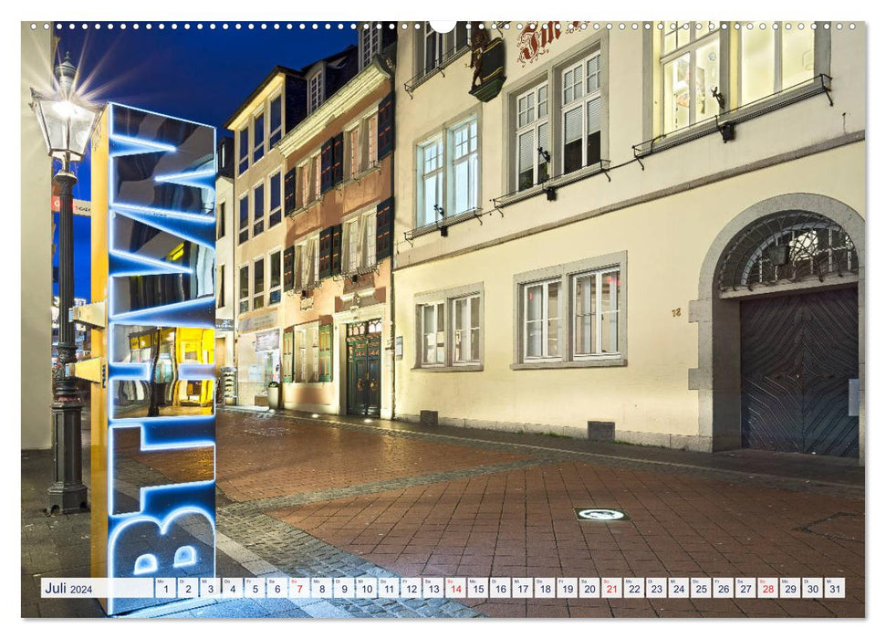 BONN pour les noctambules (Calvendo Premium Wall Calendar 2024) 