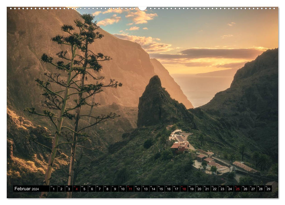 TENERIFE - LA PUISSANCE DE LA NATURE EN GROS PLAN (Calvendo Premium Wall Calendar 2024) 