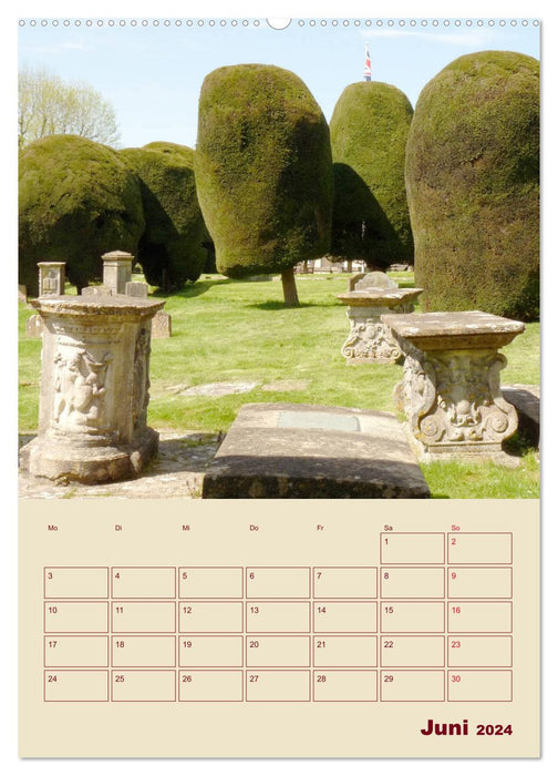 Le cœur vert de l'Angleterre des Cotswolds (calendrier mural CALVENDO 2024) 