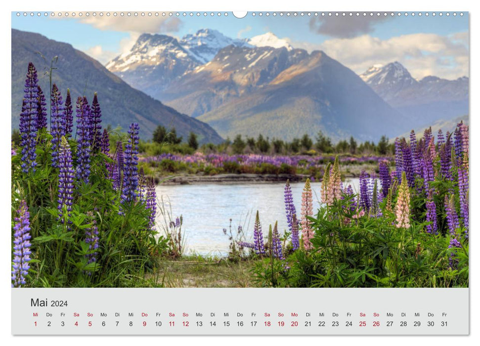 Neuseeland - Eine fotografische Rundreise von Nord nach Süd (CALVENDO Wandkalender 2024)