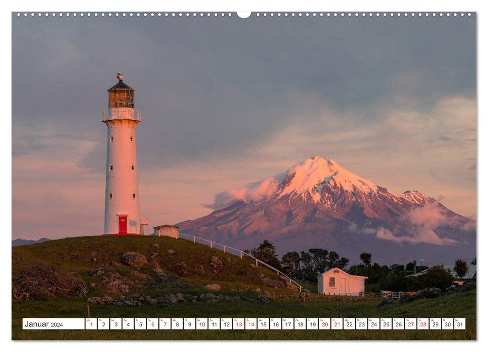 Île du Nord de Nouvelle-Zélande - Le pays des hobbits et des volcans (calendrier mural CALVENDO 2024) 