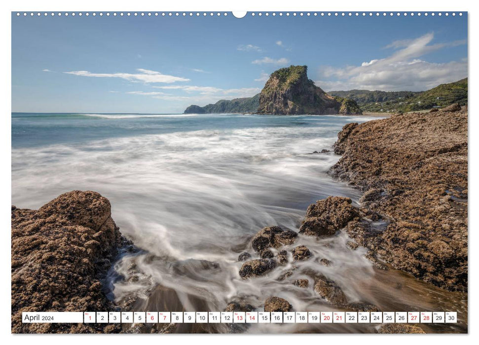 Île du Nord de Nouvelle-Zélande - Le pays des hobbits et des volcans (calendrier mural CALVENDO 2024) 