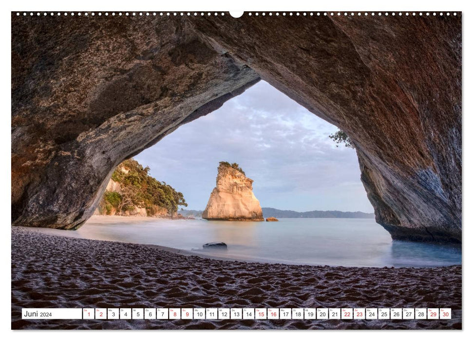 Île du Nord de Nouvelle-Zélande - Le pays des hobbits et des volcans (calendrier mural CALVENDO 2024) 