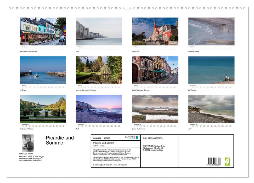 Picardie et Somme (Calendrier mural CALVENDO 2024) 