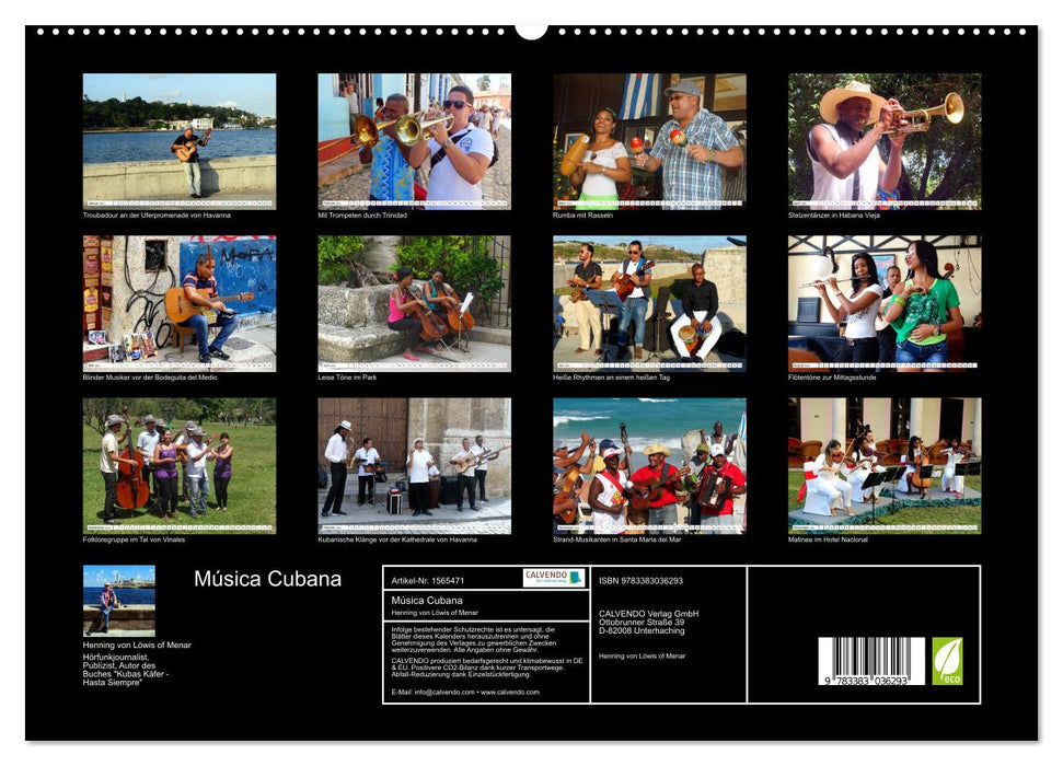Música Cubana – Sons caribéens de Cuba (Calvendo Premium Wall Calendar 2024) 