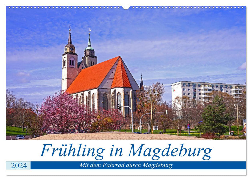 Frühling in Magdeburg (CALVENDO Wandkalender 2024)
