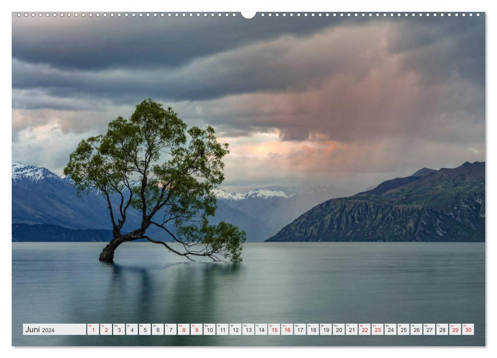 Île du Sud de Nouvelle-Zélande - Paysages naturels spectaculaires du Kiwiland (Calendrier mural CALVENDO 2024) 