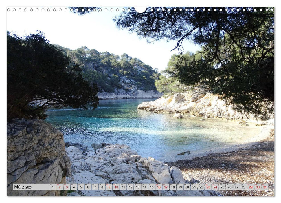 Les Calanques, le parc national aux portes de Marseille (Calendrier mural CALVENDO 2024) 