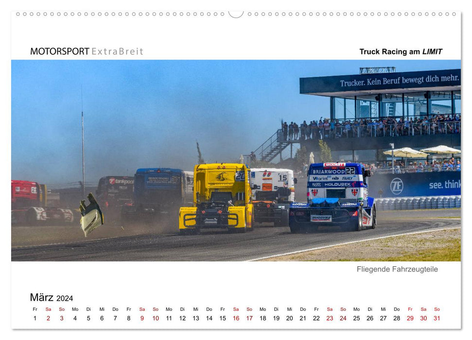 Truck Racing am LIMIT - Panoramabilder (CALVENDO Premium Wandkalender 2024)