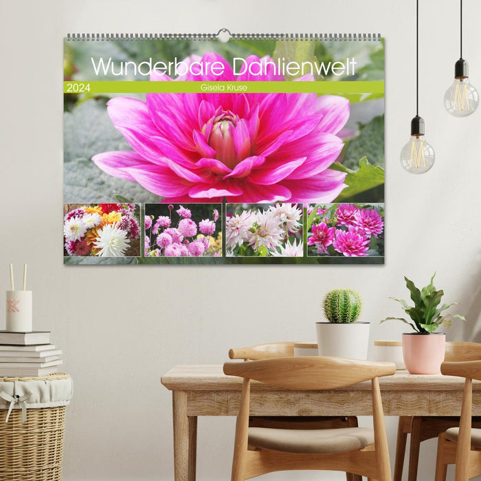 Monde merveilleux des dahlias (Calendrier mural CALVENDO 2024) 