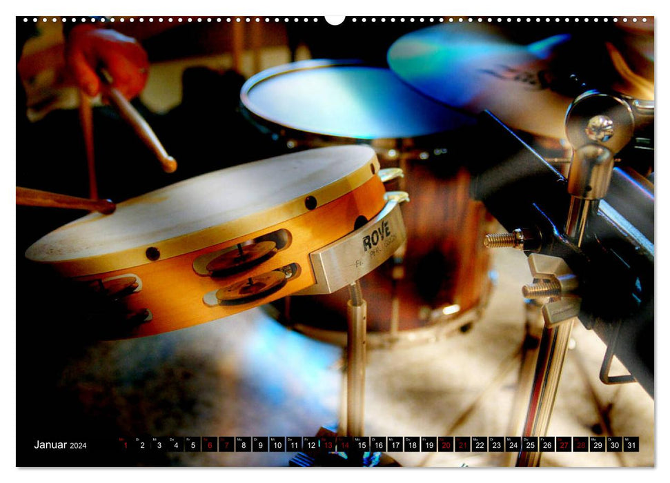 Percussion - Rhythmus im Blut (CALVENDO Premium Wandkalender 2024)