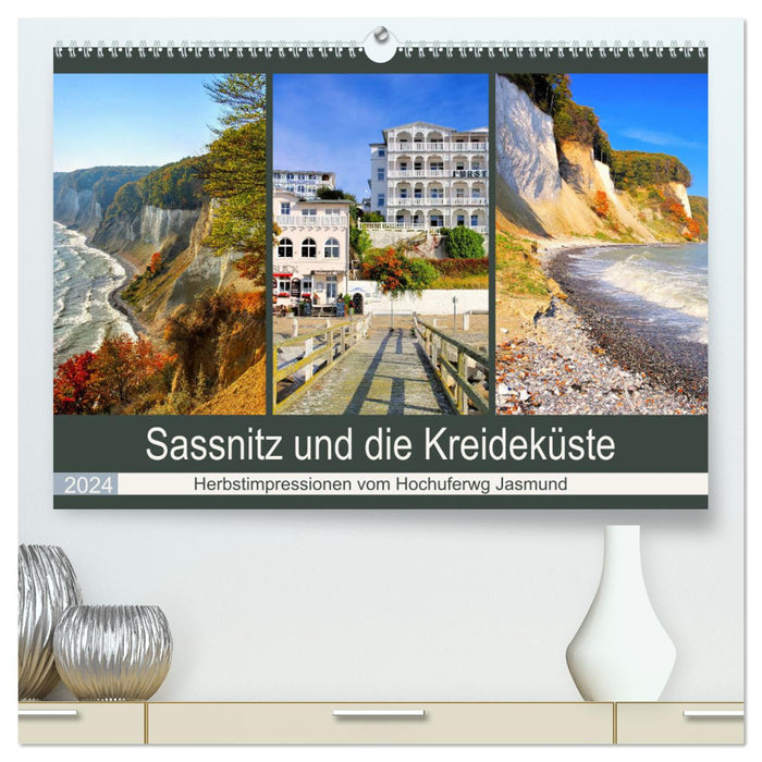 Sassnitz et la côte de craie - impressions d'automne depuis le chemin des hautes berges de Jasmund (calendrier mural CALVENDO Premium 2024) 
