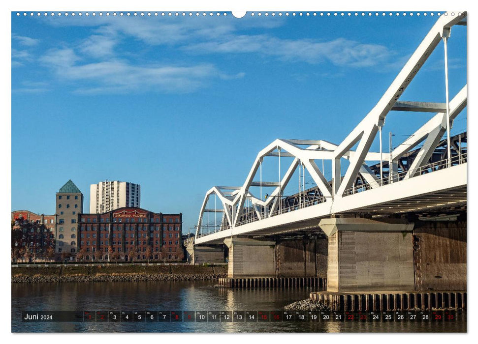 Kumm üwwer die Brück - Ponts de Mannheim (Calendrier mural CALVENDO 2024) 