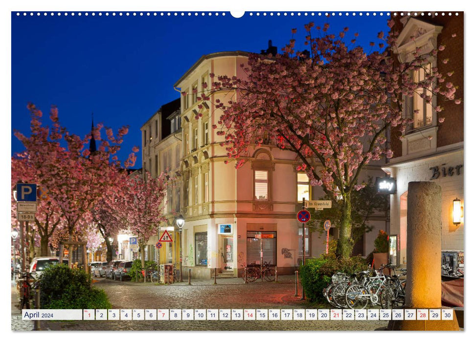 BONN pour les noctambules (Calendrier mural CALVENDO 2024) 