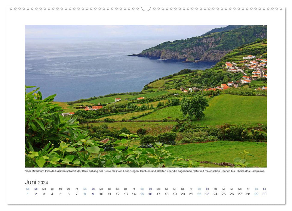 Azoren-Insel Flores - Farbtupfer auf einem erloschenen Vulkan Portugals (CALVENDO Premium Wandkalender 2024)