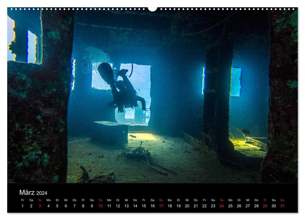 Abu Nuhas - Wracks im Roten Meer (CALVENDO Premium Wandkalender 2024)