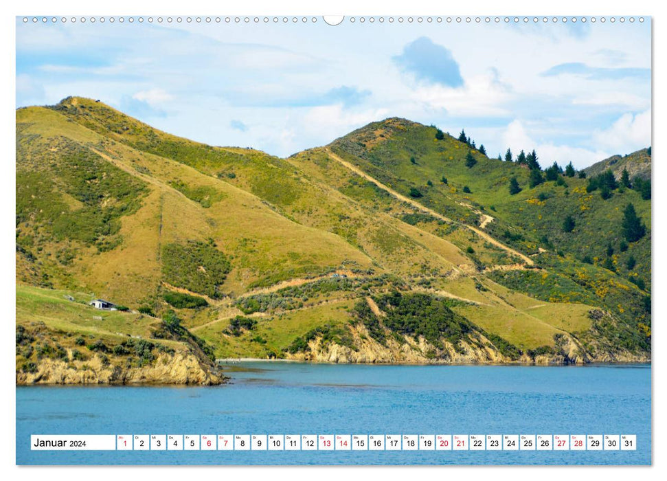 Île du Nord de la Nouvelle-Zélande - des endroits fascinants à l'autre bout du monde (Calendrier mural CALVENDO Premium 2024) 
