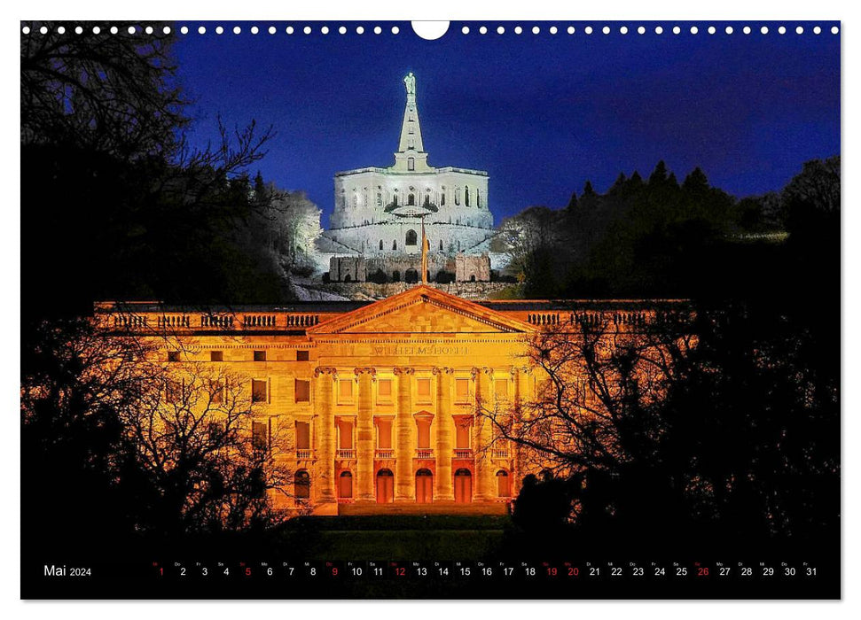 Kassel la nuit (calendrier mural CALVENDO 2024) 