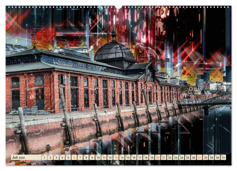 Hamburg abstrakt (CALVENDO Premium Wandkalender 2024)