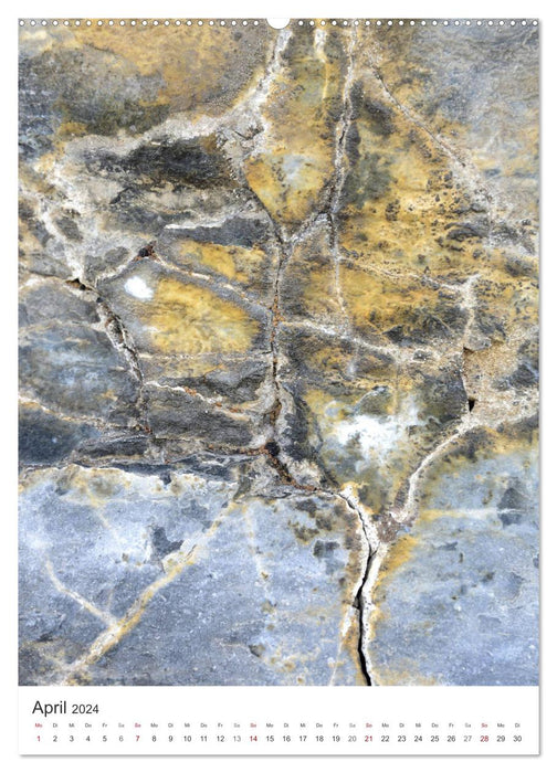 Structures - pierres, glace, plantes (calendrier mural CALVENDO 2024) 