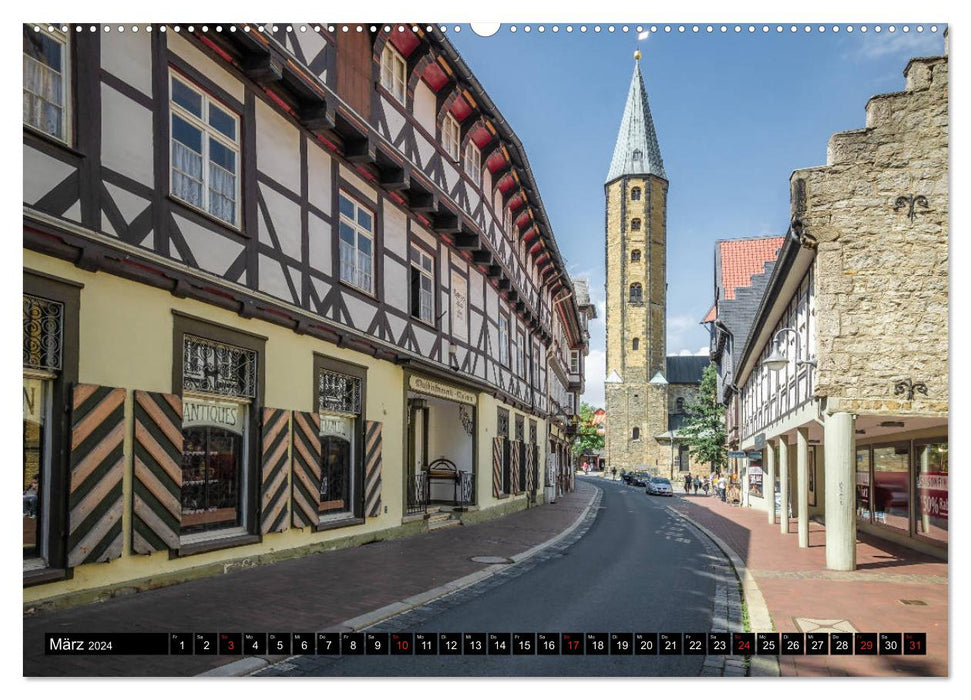 Ville à colombages de Goslar (Calendrier mural CALVENDO Premium 2024) 