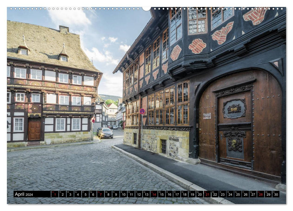 Ville à colombages de Goslar (Calendrier mural CALVENDO Premium 2024) 