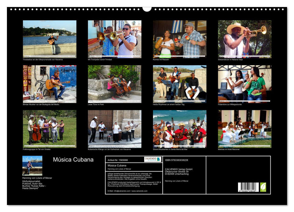 Música Cubana - Sons caribéens de Cuba (Calendrier mural CALVENDO 2024) 