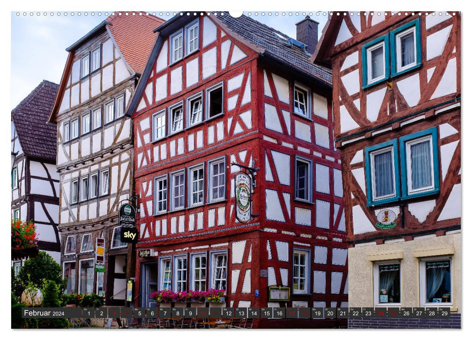 Un regard sur la ville à colombages de Lich (Calendrier mural CALVENDO Premium 2024) 