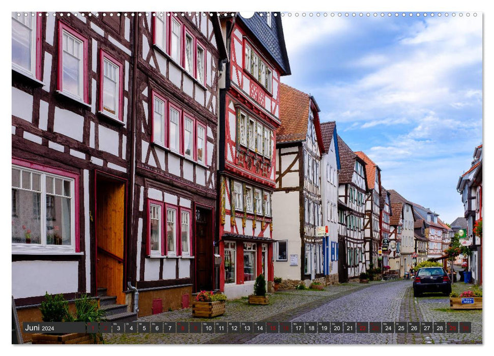 Un regard sur la ville à colombages de Lich (Calendrier mural CALVENDO Premium 2024) 