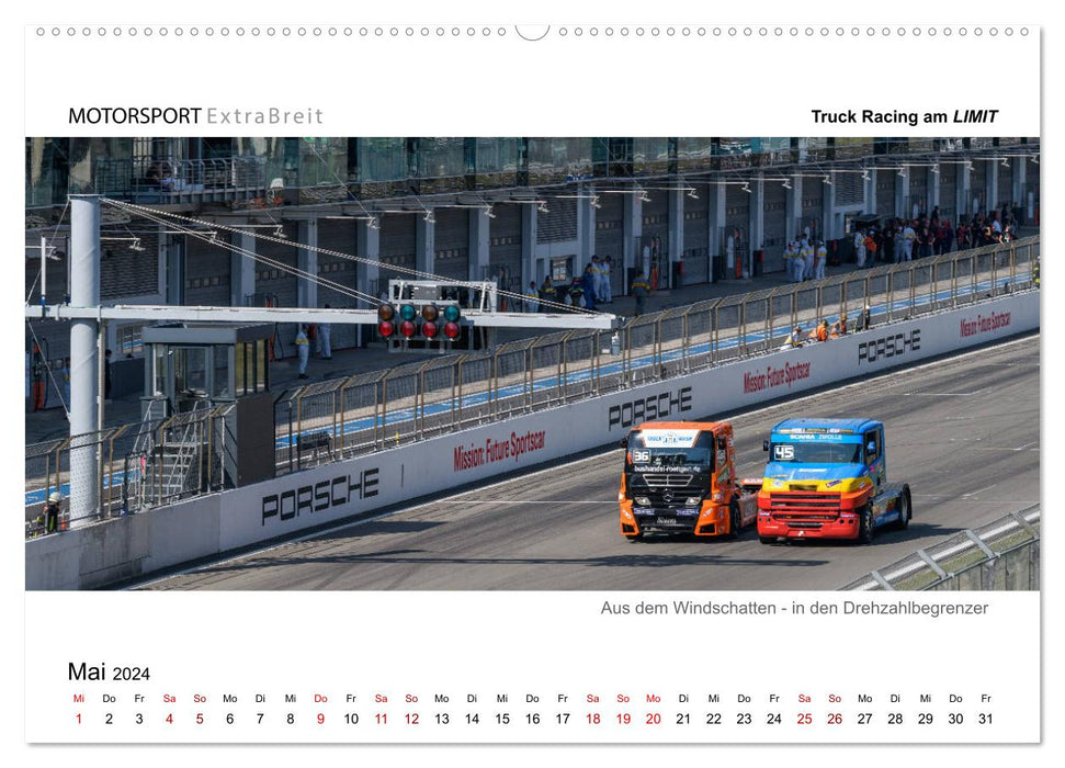 Truck Racing am LIMIT - Panoramabilder (CALVENDO Wandkalender 2024)