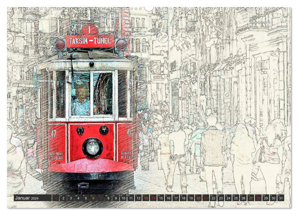 Straßenbahn Faszination (CALVENDO Wandkalender 2024)