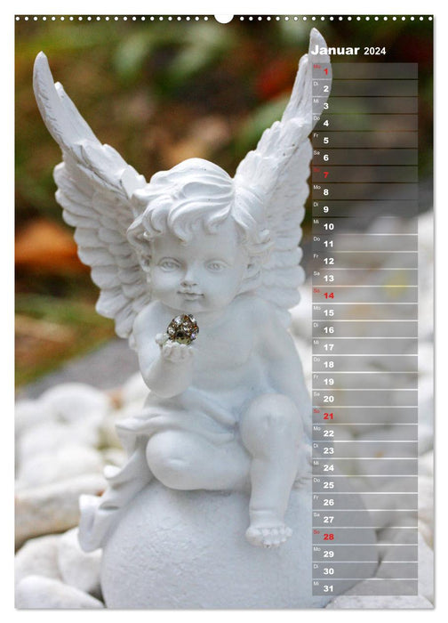Chiffres d'anges touchants (calendrier mural CALVENDO 2024) 