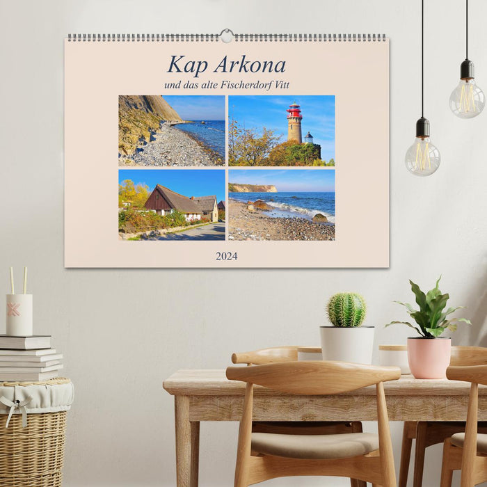 Kap Arkona und das alte Fischerdorf Vitt (CALVENDO Wandkalender 2024)