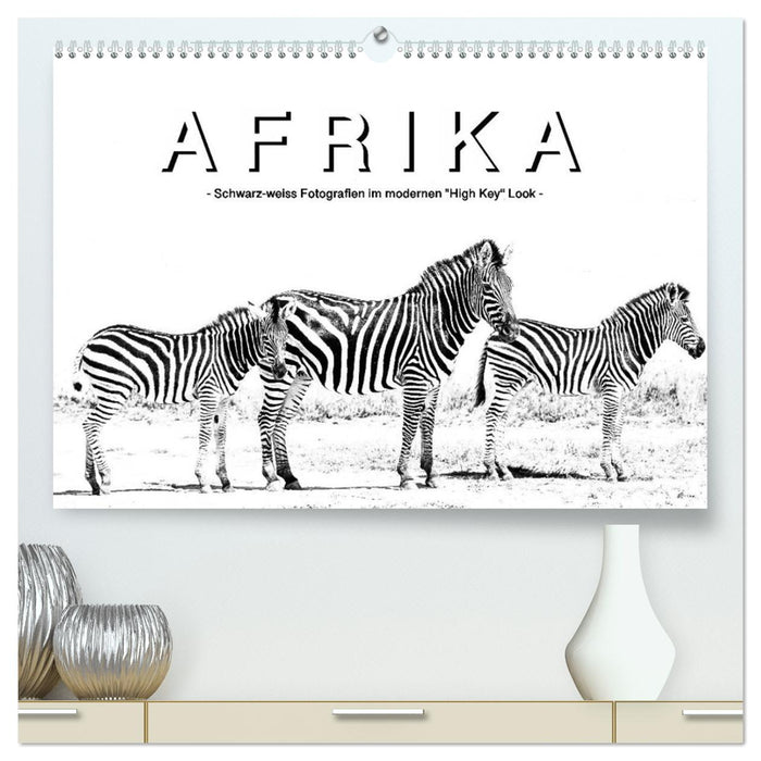 AFRIQUE - Photographies en noir et blanc dans un look moderne « high key » (Calvendo Premium Wall Calendar 2024) 