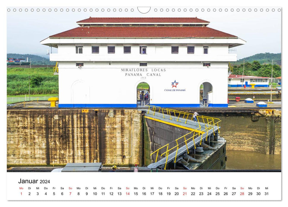 Canal de Panama - Entre l'Atlantique et le Pacifique (Calendrier mural CALVENDO 2024) 