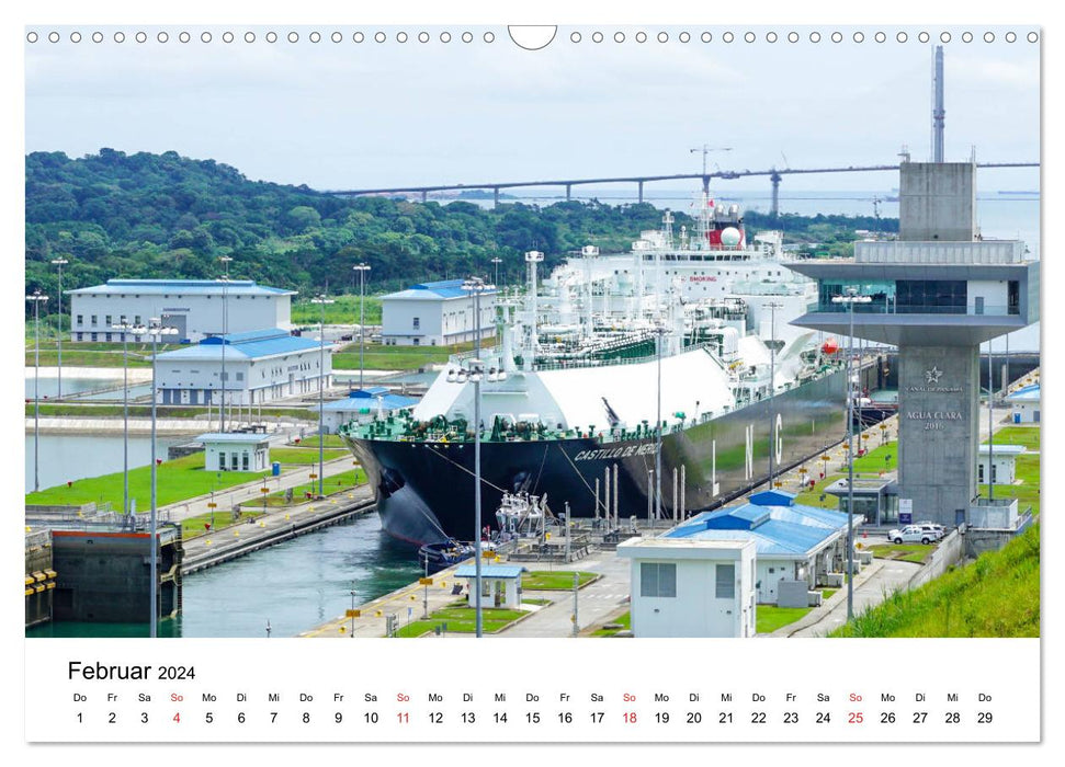 Canal de Panama - Entre l'Atlantique et le Pacifique (Calendrier mural CALVENDO 2024) 