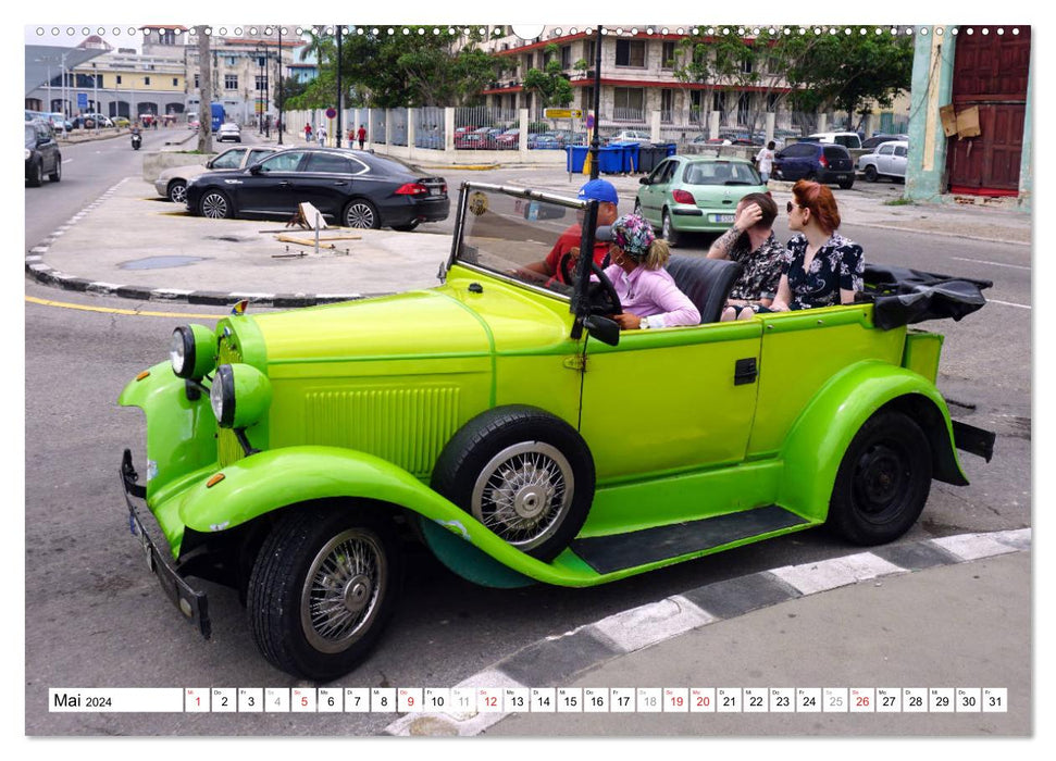 Ford modèle A – Un nonagénaire enjoué à La Havane (Calendrier mural CALVENDO Premium 2024) 