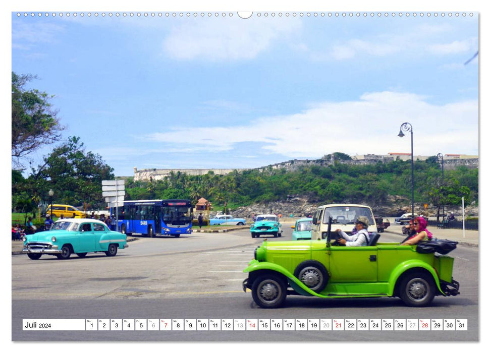 Ford modèle A – Un nonagénaire enjoué à La Havane (Calendrier mural CALVENDO Premium 2024) 