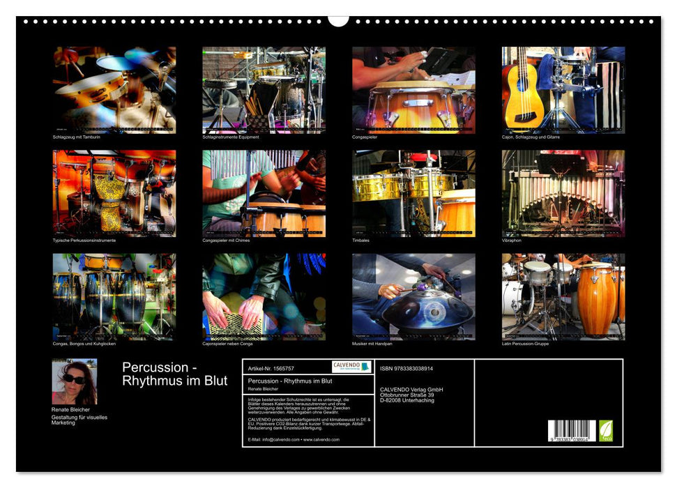 Percussion - Rhythmus im Blut (CALVENDO Wandkalender 2024)
