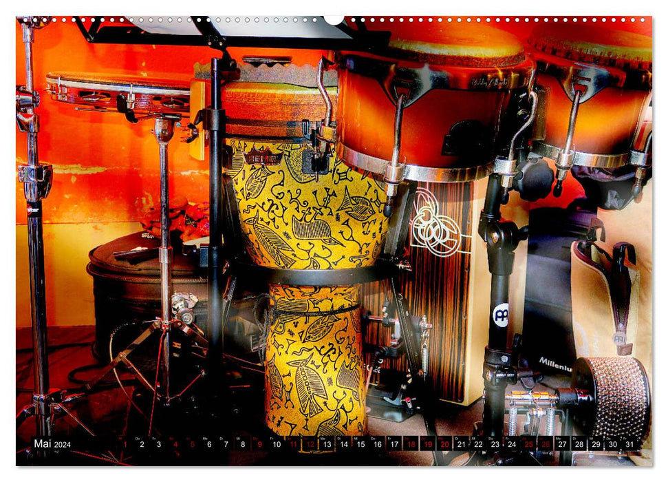 Percussion - Rhythmus im Blut (CALVENDO Wandkalender 2024)