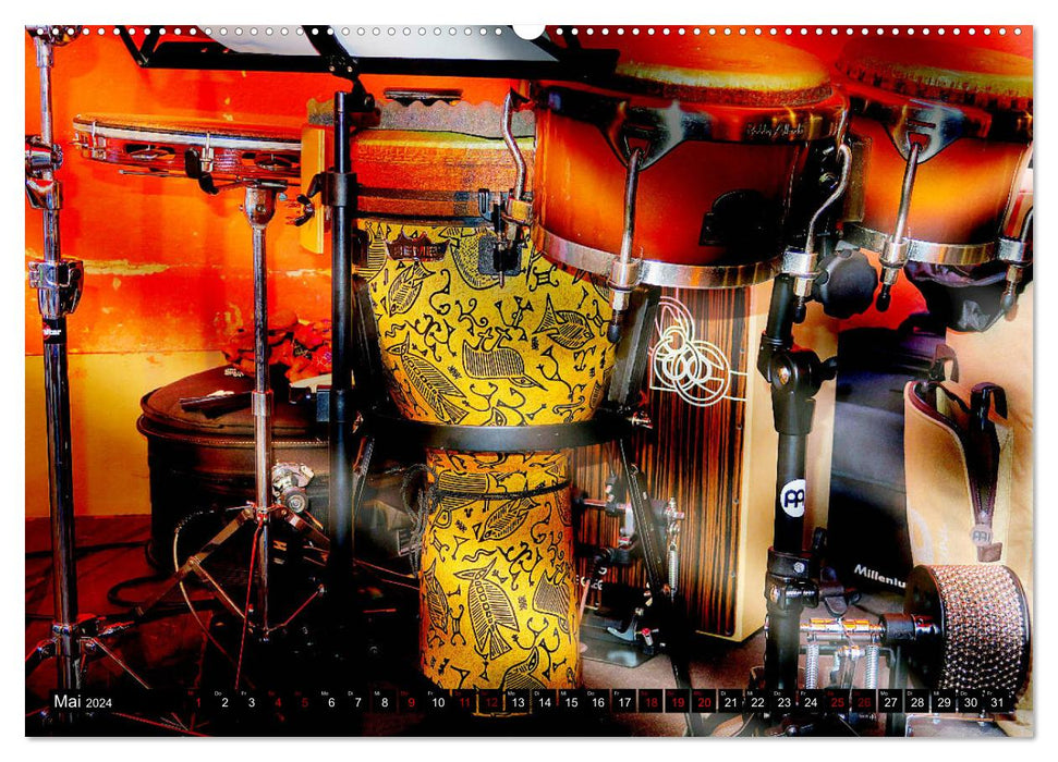 Percussion - rythme dans le sang (calendrier mural CALVENDO 2024) 