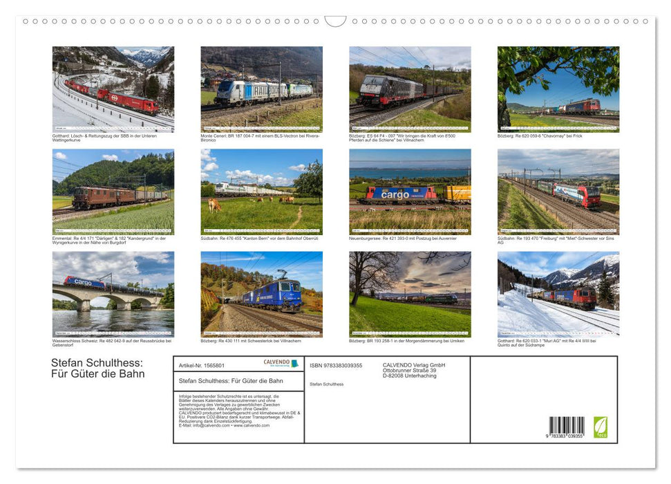 Für Güter die Bahn (CALVENDO Wandkalender 2024)