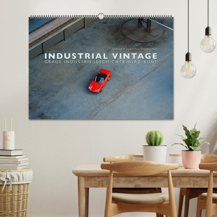 VINTAGE INDUSTRIEL - L'histoire industrielle grise devient colorée (Calendrier mural CALVENDO 2024) 