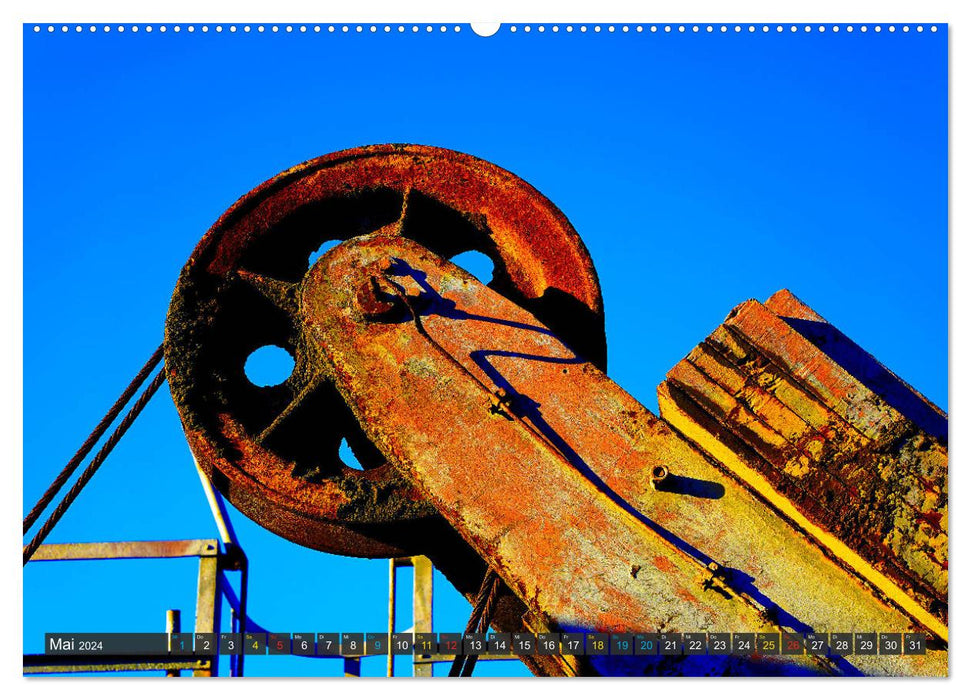 VINTAGE INDUSTRIEL - L'histoire industrielle grise devient colorée (Calendrier mural CALVENDO 2024) 